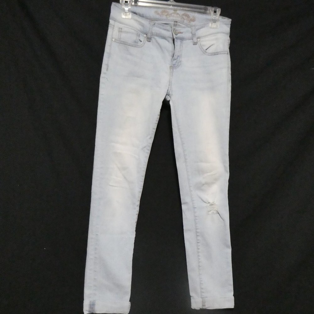 WAX JEAN damaged / destroyed look faded blue denim, size 5 BNWOT